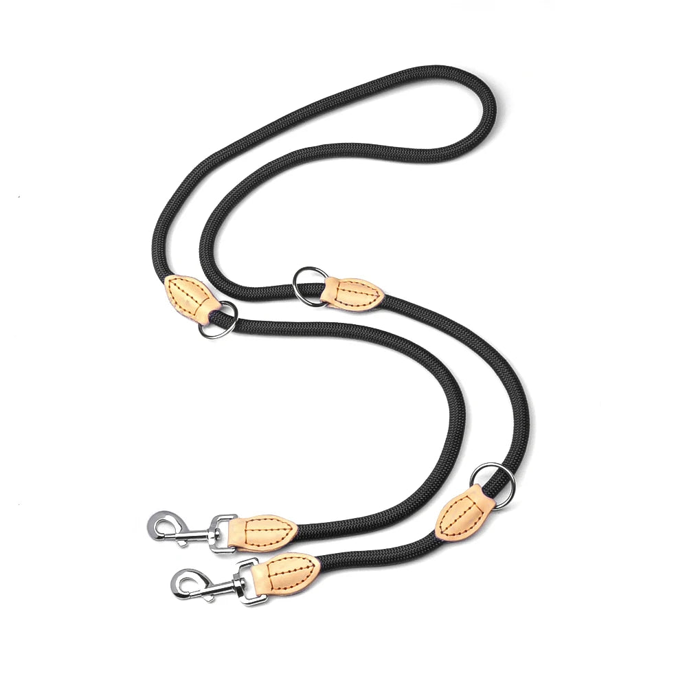 2nd Multipurpose Big Dog Double Leash Generation Medium Adjustable and Nylon Luxury Hands Free Leash for 2 Dogs