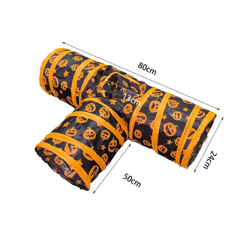 Collapsible Rainbow Cat Tunnel Pet Tube Play Toy Indoor Outdoor Kitty Puppy Toys for Puzzle Exercising Hiding Training Cat Toys