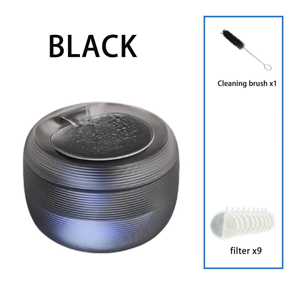 Ultra Quiet Cat Water Fountain Automatic cyclic filtering Pet Drinking Water Cat and dog Constant Temperature WaterBowl with LED
