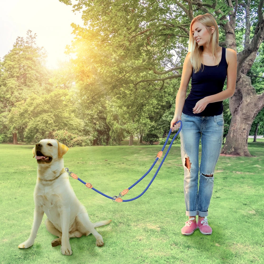 2nd Multipurpose Big Dog Double Leash Generation Medium Adjustable and Nylon Luxury Hands Free Leash for 2 Dogs