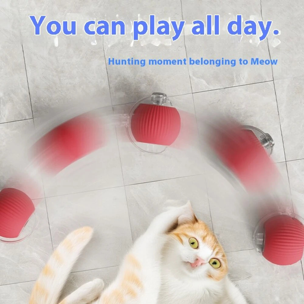 Automatic Rolling Ball with Tail Lamp USB Rechargeable Smart Interactive Cat Ball Toy for Cats Pet Dog accessories 고양이 장난감