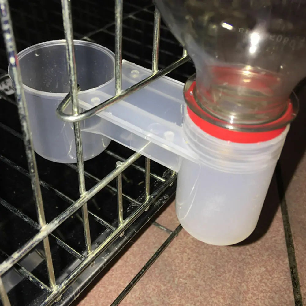 10pcs Plastic Pet Bird Pigeon Parrot Drinker Feeder Aviary Cage Transparent Poultry Water Bottle Cup