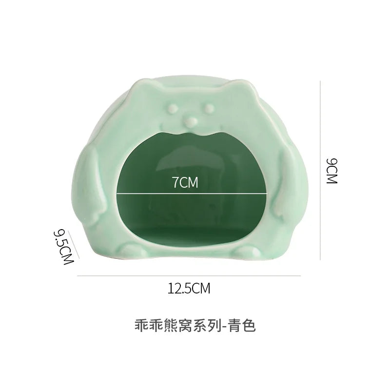 New 1PC Summer Cooling Hamster Ceramic House Sleeping Bag Small Animal Nest Guinea Pig Breathable Rooms Hamster Accessories