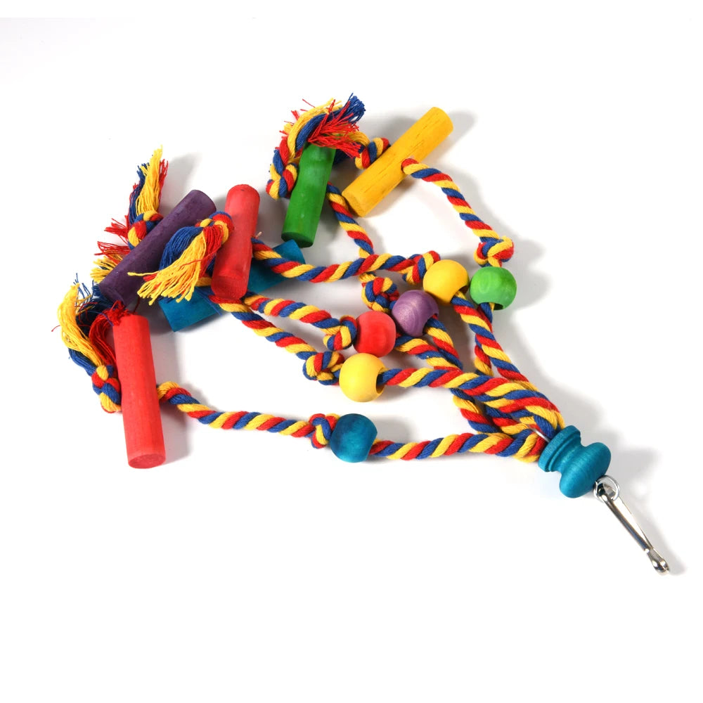 Bird Chewing Toy Funny Cotton Rope Parrot Toy Bite Resistant Bird Tearing Toy Cockatiels Parakeet Training Toy Bird Accessories