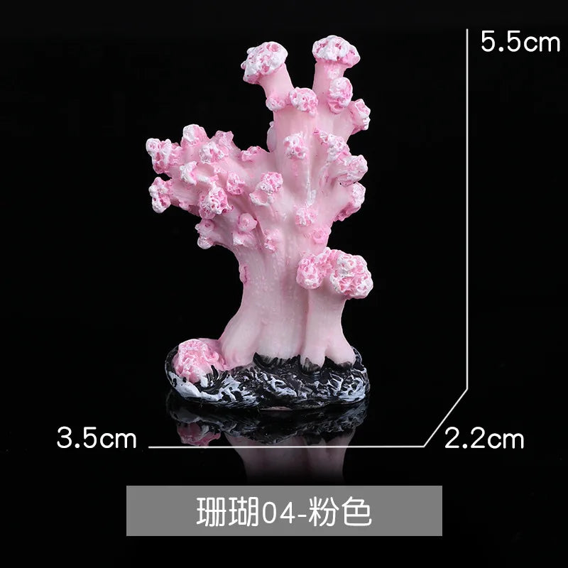 Aquarium Artificial Coral Fish Tank Resin Simulation Coral Starfish Micro Landscape Ornament Reef Aquatic Plants DIY Decoration