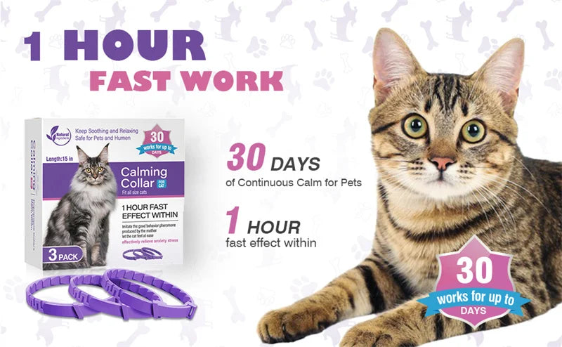 3/4 Pc Dogs Calming Pheromone Collars Cats Relieve Anxiety Adjustable Comfortable Collar For Puppy Kitten Large Pets Accessories