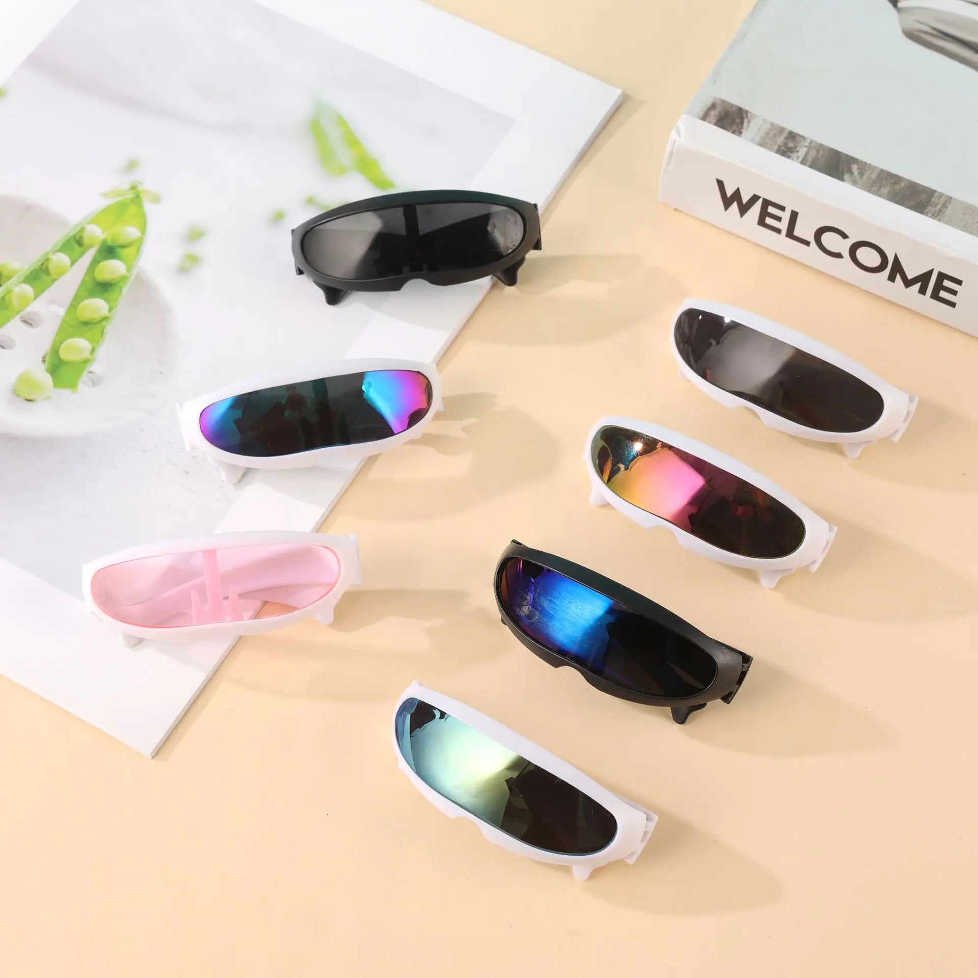 Cool Cat Dog Goggles Sunglasses Funny Cute Cat Small Dog Sunglasses for Kitten Photography Props Cosplay Costume Pet Accessories