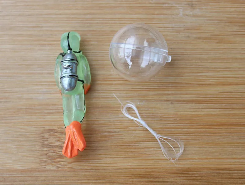 Fish Tank Diver Ornaments Landscape Decoration Aquarium Gifts Fish Tank Popular Floating Accessory with Ball and Line