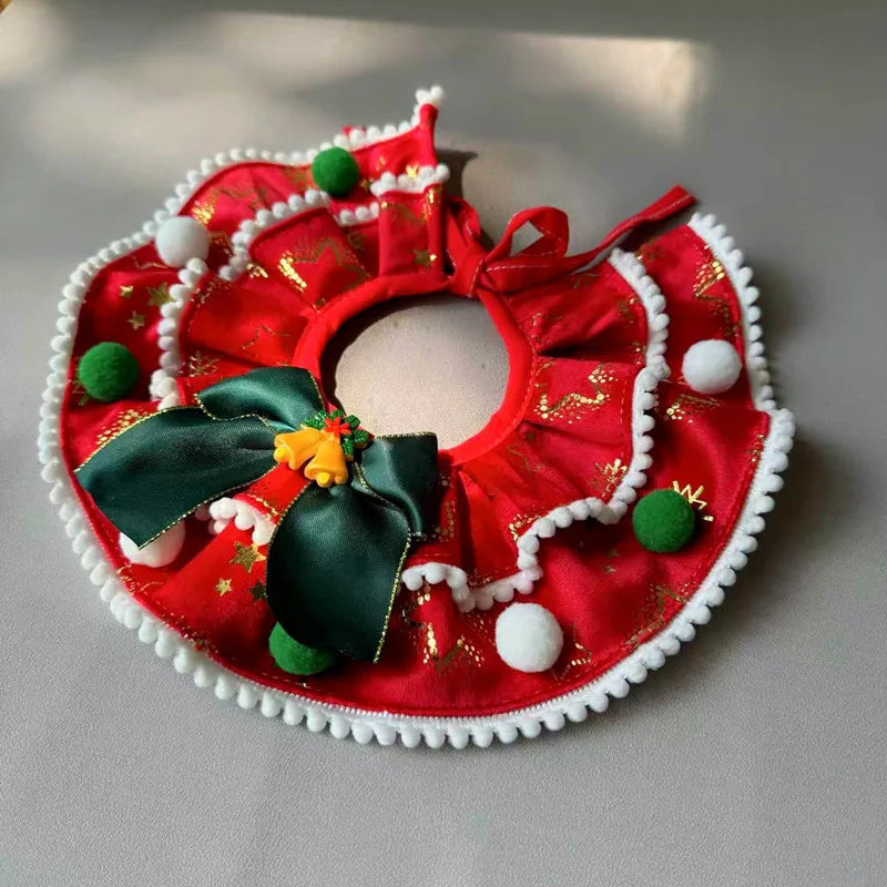 1pc pet scarf decoration, dog scarf cat drool scarf tie, Christmas pet clothing