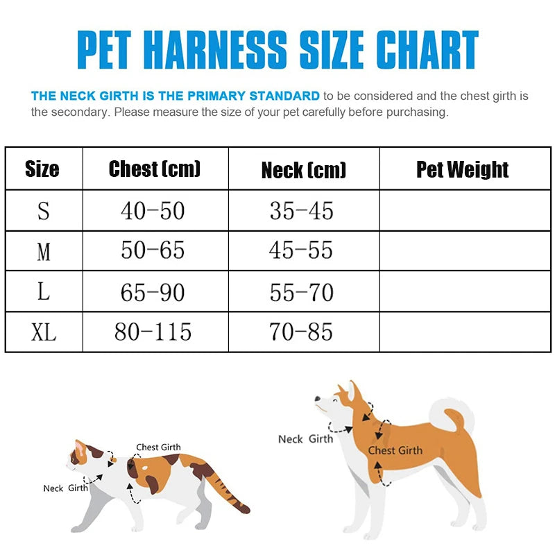 Dog Harness NO PULL Reflective Breathable Adjustable Pet Harness For Dog Vest Pasted Outdoor Walking Dog Collar Strap