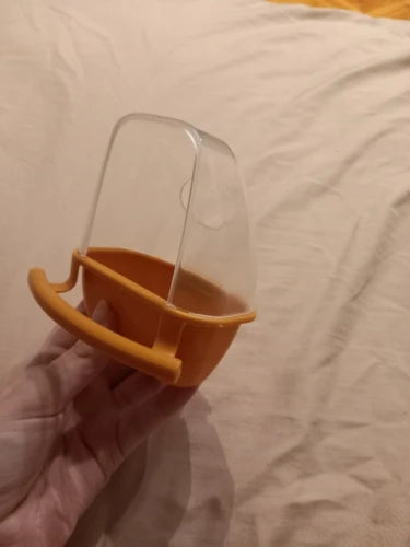 Bird Cage Feeder Parrot Birds Water Hanging Bowl Parakeet Feeder Box Pet Cage Plastic Food Container Bird Supplies 1 Pcs