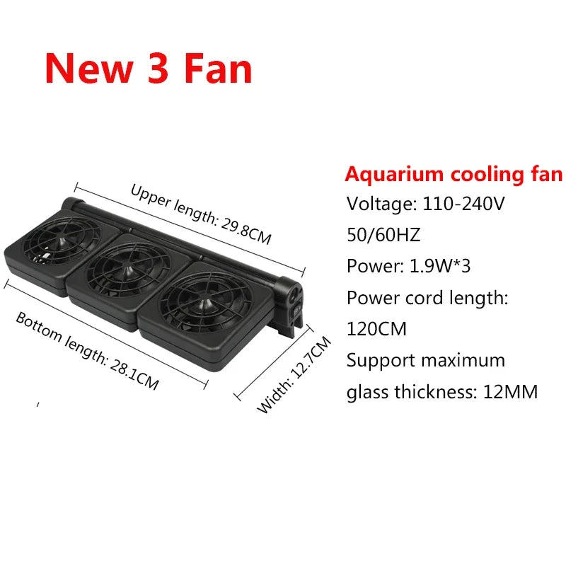 BOYU Aquarium fish tank automatic temperature control fan tank cooling aquarium fan water cooling mute 1 2 3 4 5 6