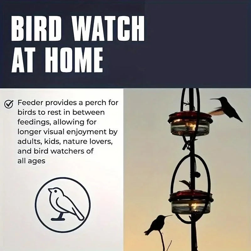 Circular Hanging Hummingbird Feeder Water Feeders for Bird Courtyard Gardens Bird Supplies