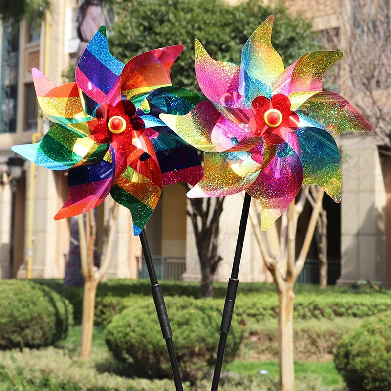 Laser Bird Repelling Windmill 24CM Windmill for Farmland Rotating Windmills Outdoor Bird Pigeon Repellent Tools Garden Supplies
