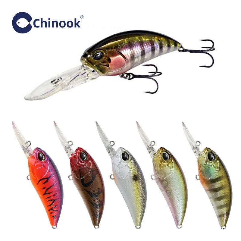 CHINOOK  Lure crankbaits Fishing Lure 87MM 16G Depth 2-3m hooks fish wobbler tackle Crankbait artificial hard bait swimbait