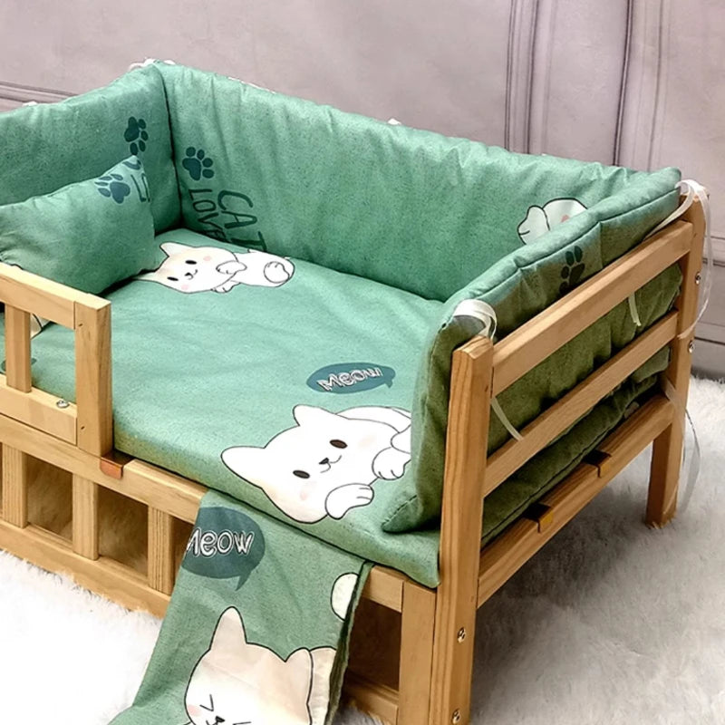 Off the Ground Solid Wood Pet Bed Four Season Universal Dog Bed Small to Large Teddy Bed at Special Price