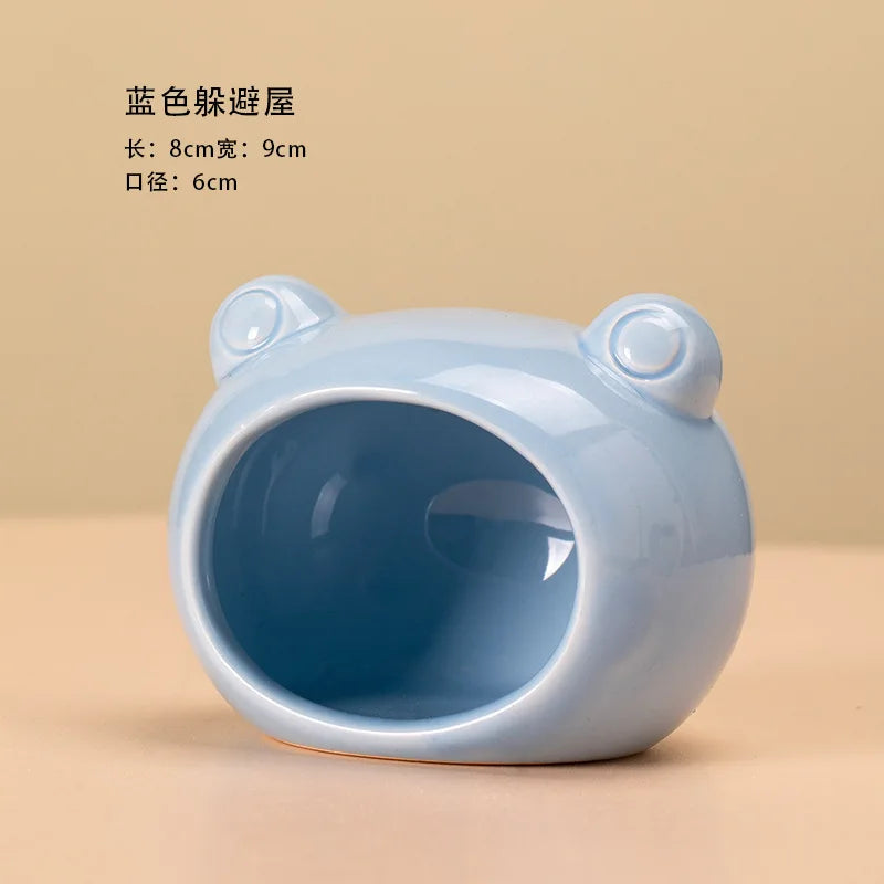 Hamster Escape Nest Ceramic Stone House Gold Silk Mat Guinea Pig Supplies Dwarf Guinea Pig Summer Ice House Sleeping