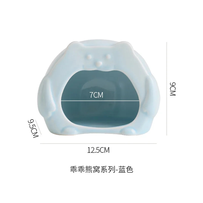 New 1PC Summer Cooling Hamster Ceramic House Sleeping Bag Small Animal Nest Guinea Pig Breathable Rooms Hamster Accessories