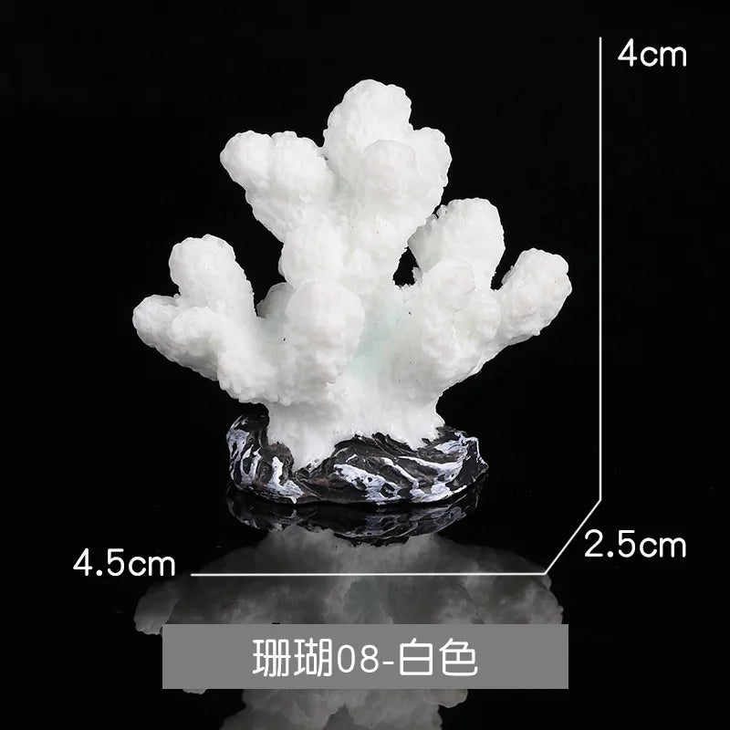 Aquarium Artificial Coral Fish Tank Resin Simulation Coral Starfish Micro Landscape Ornament Reef Aquatic Plants DIY Decoration