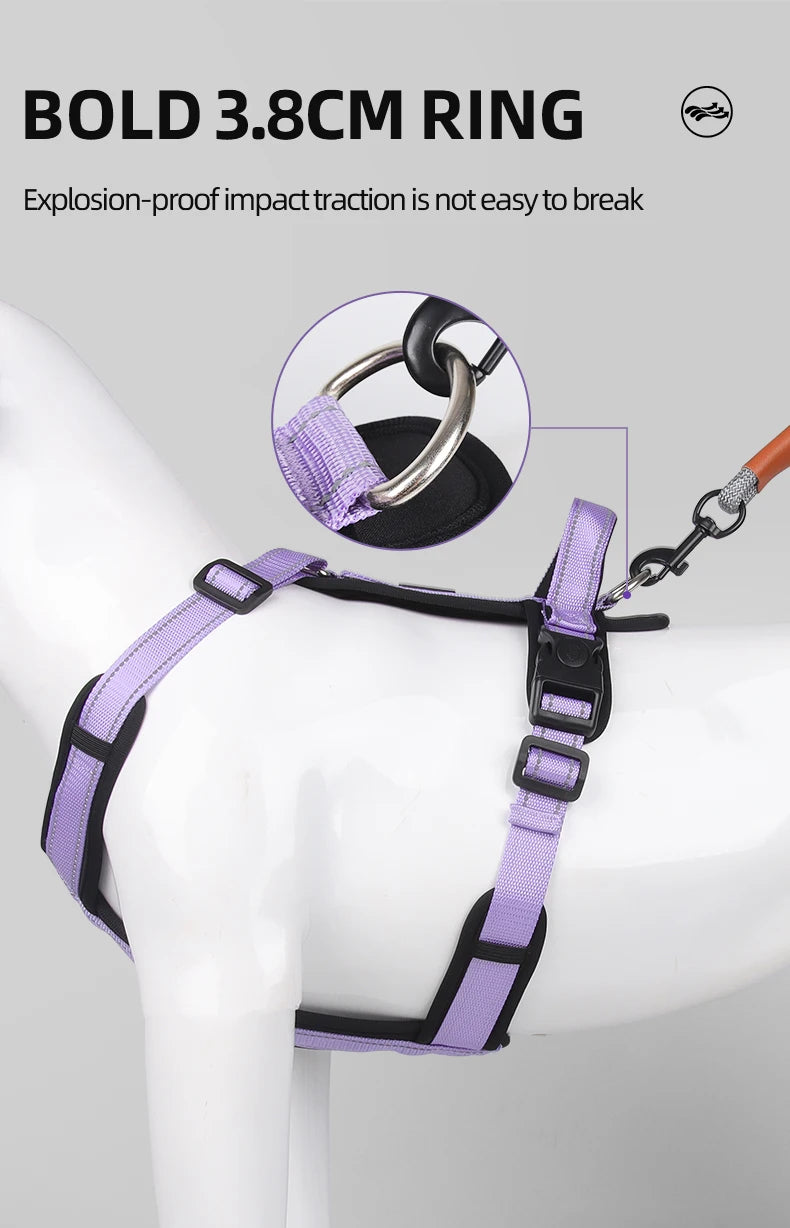 Pet Dog Harness With Handle for Medium Large Dogs French Bulldog Vest Harness Adjustable Puppy Chest Straps Labrador Dogs Collar