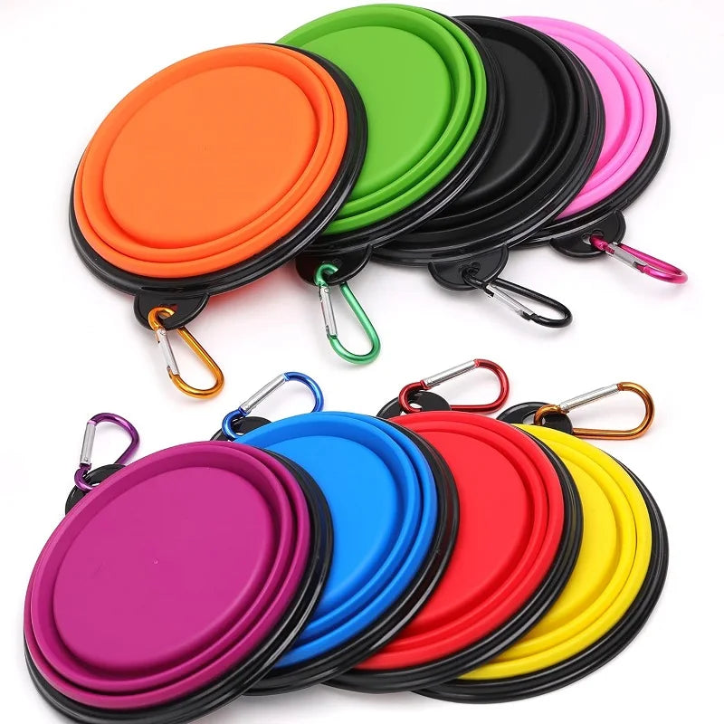 Pet Folding Silicone Bowl Large Outdoor Pet Travel Bowl Collapsible Dog Food Bowl Water Portable Puppy Food Container Feeder