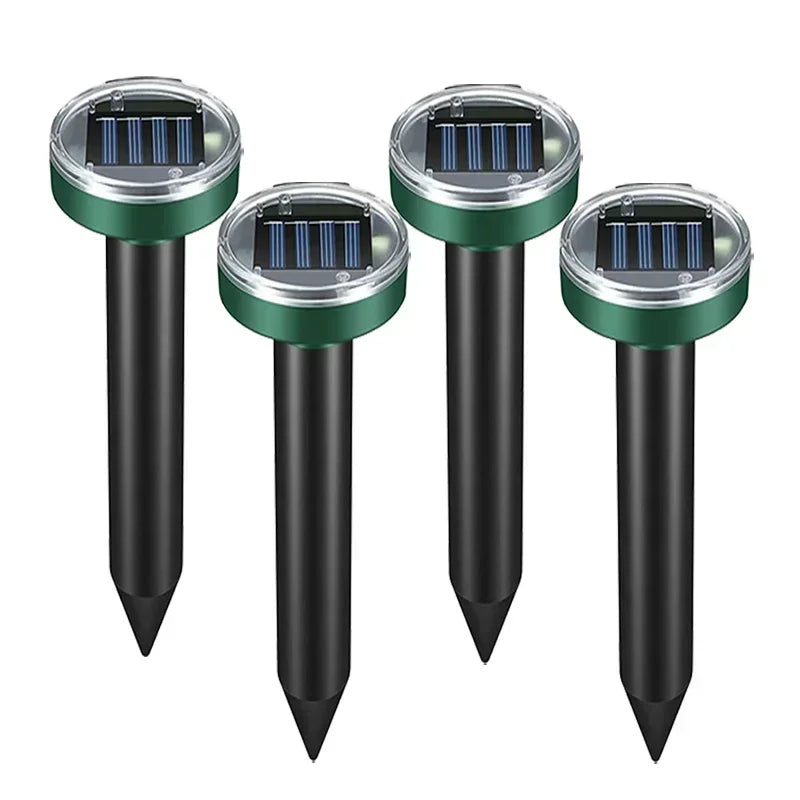 2/4 Pcs Solar Mole Repellent, Ultrasonic Repellent Powered for Get Rid of Mole Gopher Snakes Vole Deterrent Pest Control Tools
