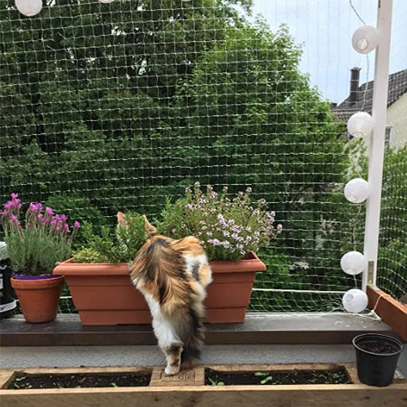 Cat Safety Protection Fence Pet Anti-Fall Netting Fence Cat Dog Nylon Protective Transparent Mesh Nylon Balcony Protective Fence