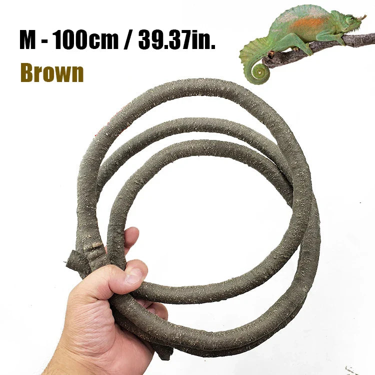 Reptile Landscaping Vine Fake Branches Rainforest Foam Rattan Terrarium Decor Habitat Decoration for Lizard Chameleon