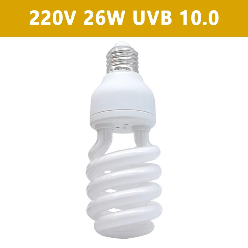 UVB5.0 10.0 110v-220v Lizard Calcium Supplement Lamp 13W 26W UV Bulb E27 Energy Saving Reptile Lamp Turtles and Amphibians