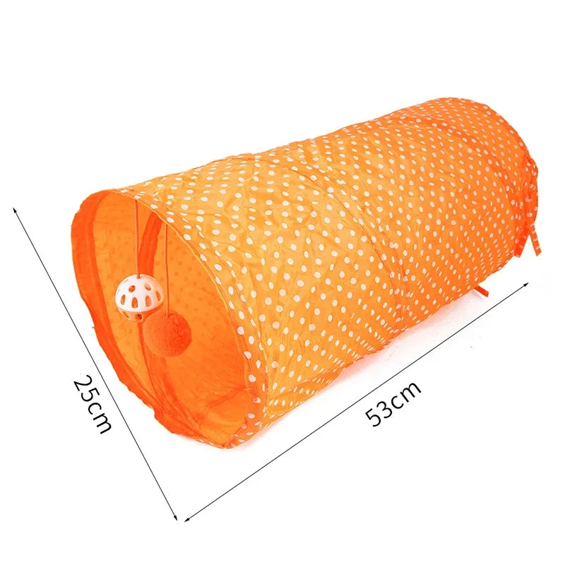 Collapsible Rainbow Cat Tunnel Pet Tube Play Toy Indoor Outdoor Kitty Puppy Toys for Puzzle Exercising Hiding Training Cat Toys