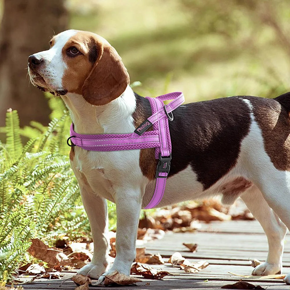 Mesh Nylon Dog Harness Reflective Pet Harness No Pull Dogs Vest With Quick Control Handle for Small Medium Large Dogs Pitbull
