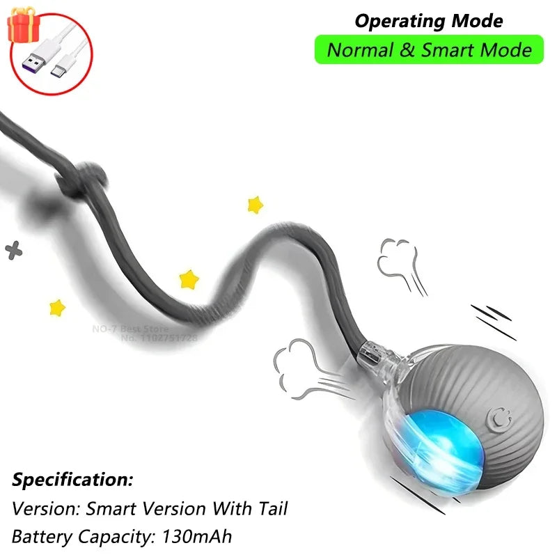 Cat Toys for Kitten Cats Ball Toys Pet Product Cat's Accessories for Home Automatic Electronic Indoor Interactive Cat Pet Toy