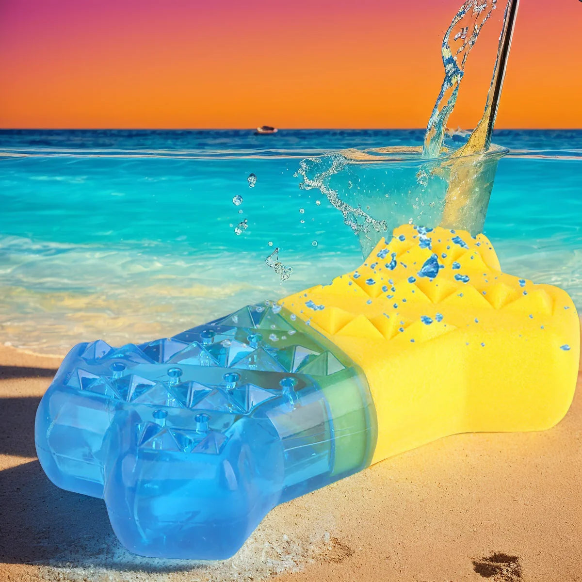 Water-Filling & Freezing Dog Chew Toy, TPR Material, Shark/Bone/Hexagon Shapes for Teething & Cooling