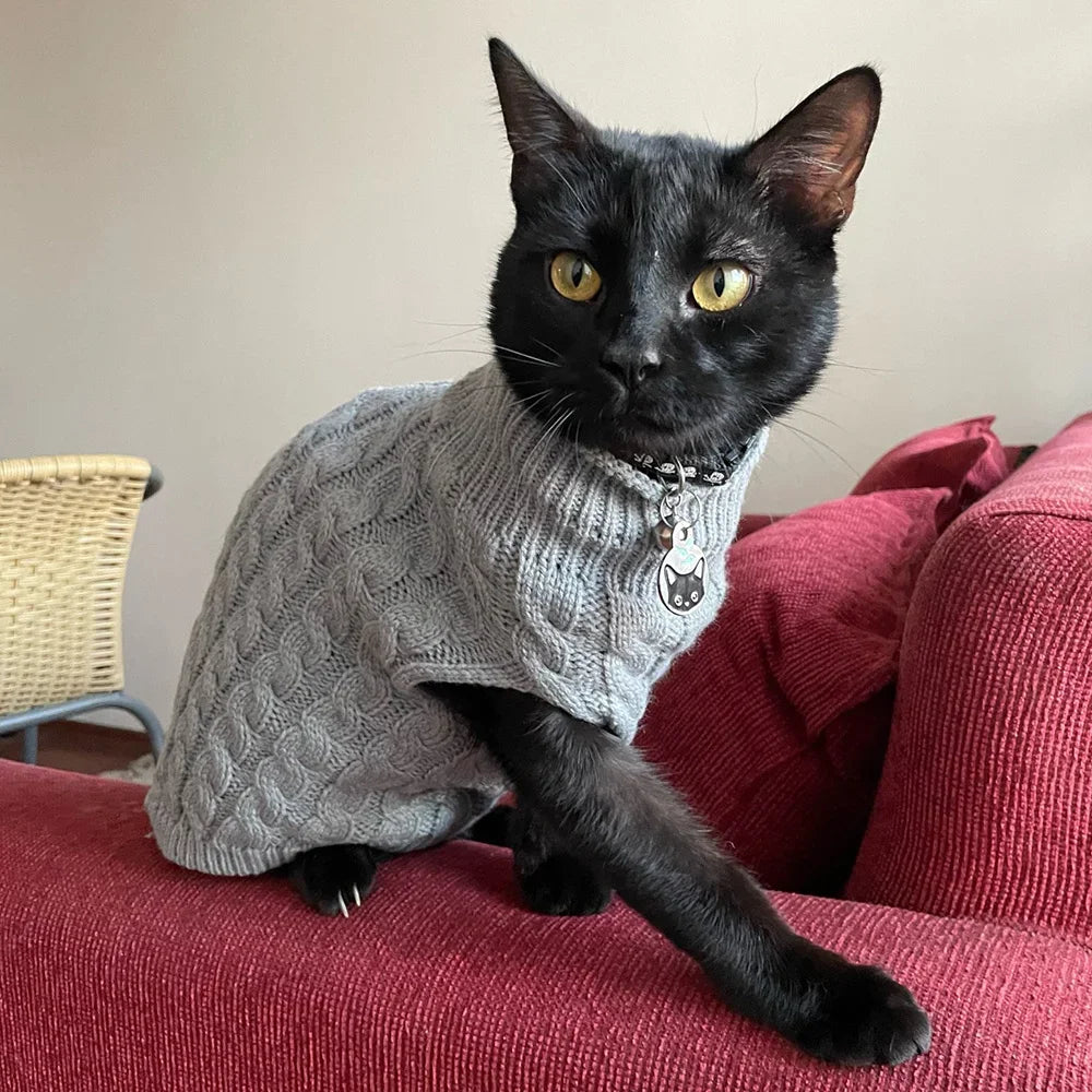 Cat Puppy Sweaters Autumn Winter Pet Knitted Sweater Jumper for Small Dogs Cats Kitten Pullovers Sphynx Clothing ropa para gatos
