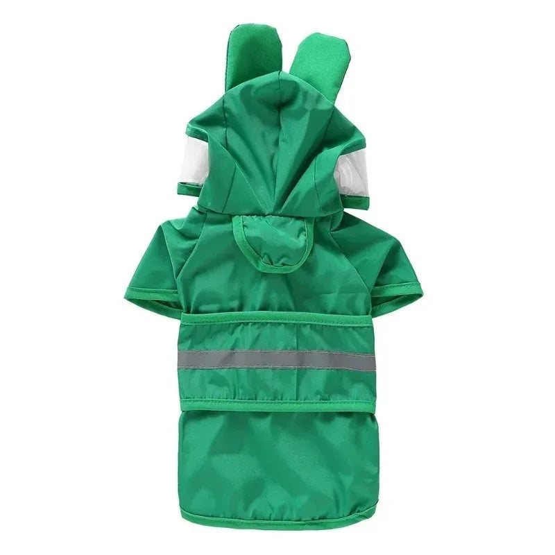 Dog Raincoat The Dog Face Reflective Dog Raincoat All-in-one Raincoat for Dogs with Closed Belly Pet Dog Duck Shark Frogs Shape