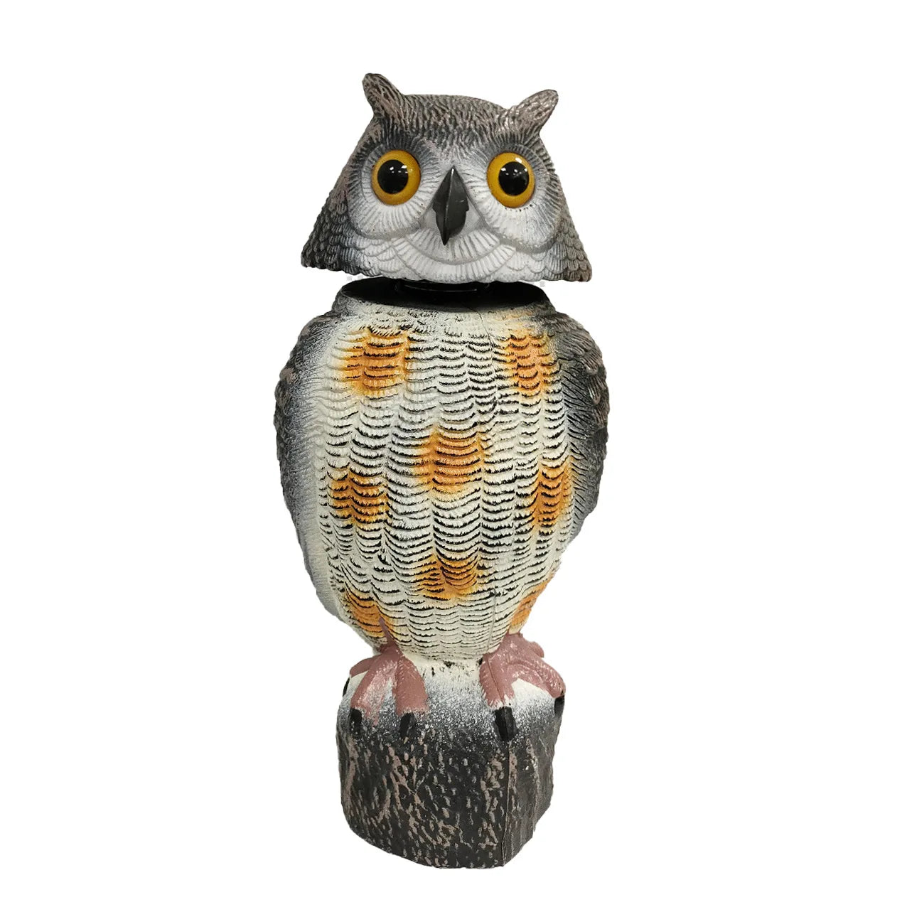 Simulated owl outdoor gardening bird-scaring and rat-repelling decorative item, a shaking animal resin owl handicraft