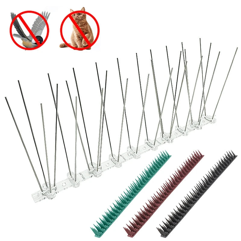 25cm Anti Pigeon Spikes Deterrent Anti-Bird Repellent Stainless Steel Bird Spikes Thorn on Balcony Eaves Sills Bird Proof Nails