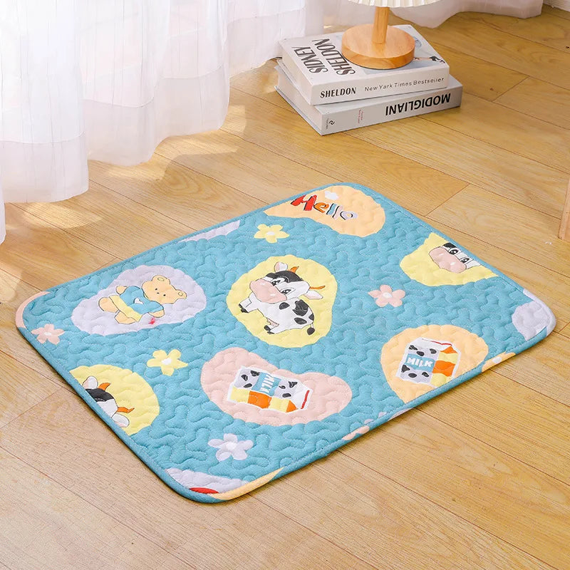 Summer Mat Pet Cooling Ice Blanket Mat Moisture Proof Dog Floor Sofa Cushion Skin Friendly Cat Sleep Breathable Pet Bed Covers