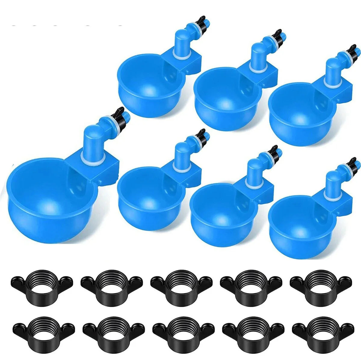 2/4/6/10/20Pcs Automatic Chicken Water Cup Waterer Poultry Drinker Feeder Drinking Bowl Kit Hens Feeder Drinker For Birds Duck