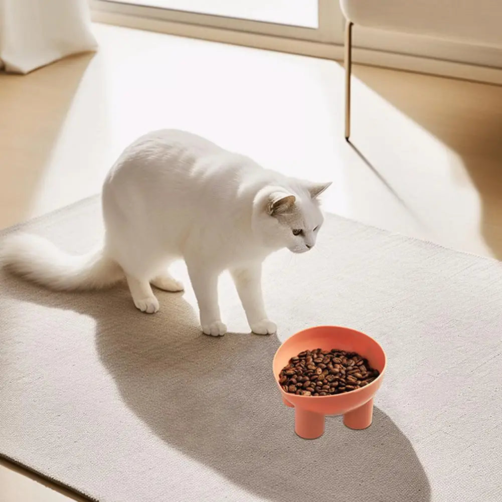 High Foot Dog Bowl Non-Slip Cat Dog Bowl Neck Protector Pet Food Water Bowl Anti-tip Pet Feeder Feeding Bowl Double Cat Bowl