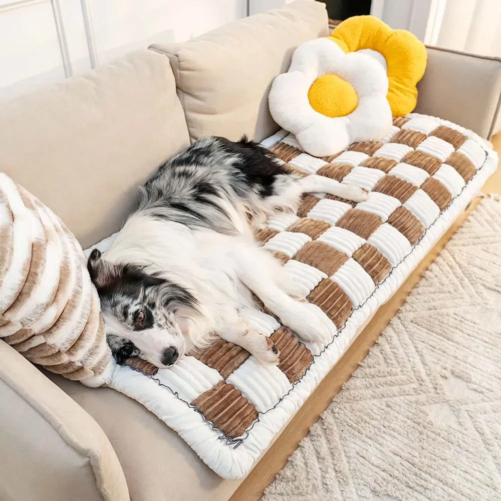 Warm Pet Plush Blanket, Available Mattress for Cats and Dogs, Non-Slip Washable, Sofa Floor Protector for Cats and Dogs