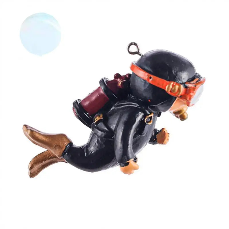 Fish Aquarium Diver Ornaments Mini Diver Simulated Floating Frogman Kawaii Miniature Figures For Fish Tank Scene Decorations