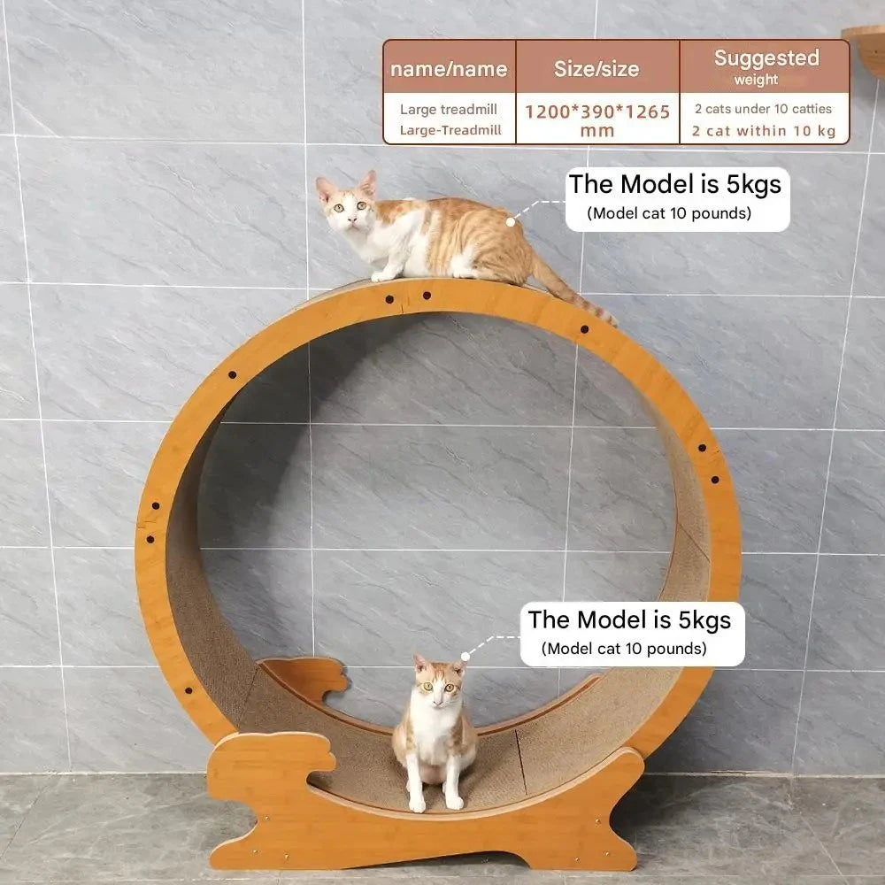 Cat Running Wheel Cat Training Supplies Silent Cat Fitness Roller Corrugated Cat Scratcher Cat Scratching Board Replaceable