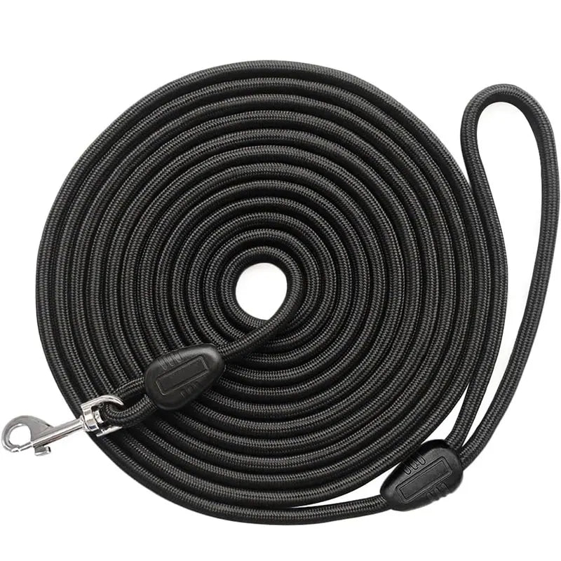 5M/10M/15M Long Rope Training Dog Leash- Heavy Duty Nylon Recall Agility Training Dogs Lead Leash For Medium Large Dog Leash