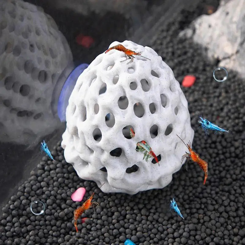 Aquarium Cave Shrimp Hides for Aquarium Fish Tank Hide Cave Porous Stable Aquarium Hideouts Cave Shrimp Shelter Aquatic Decor