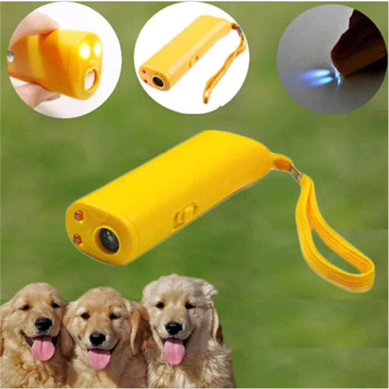 Dog Repeller Anti Barking Stop Bark Training Device Outdoor LED Ultrasonic Pet Trainer Repellents Whistle with Flash Light Dogs