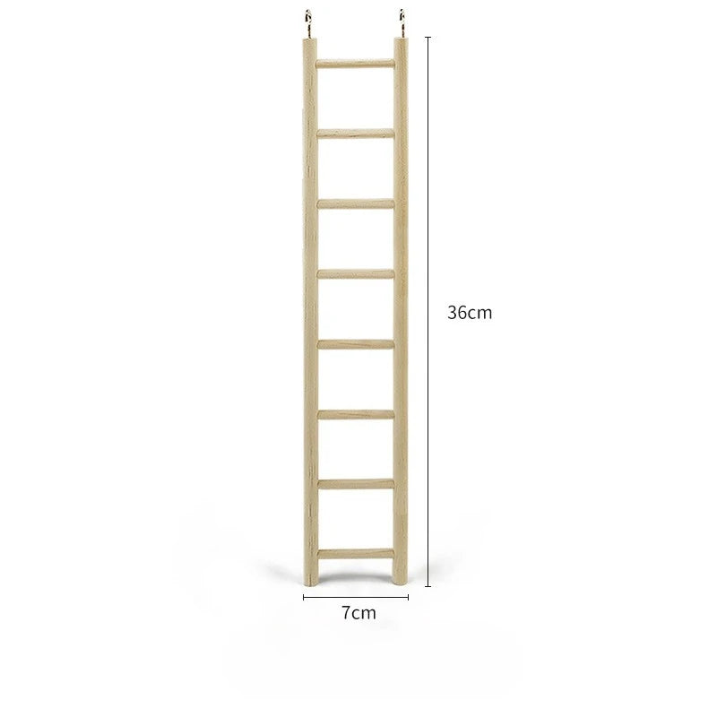 1PC Birds Toy Wooden Ladders Swing Scratcher Perch Climbing 3/4/5/6 Ladder Bird Cage Hamsters Parrot Toys Hanging Pet Supplies