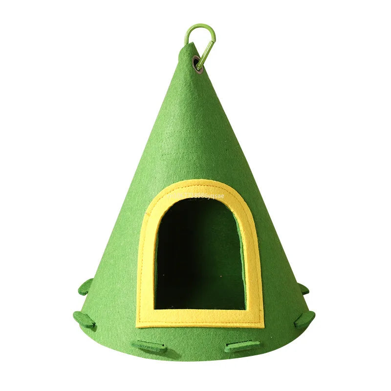 1Pcs Hamster Nest Four Seasons Universal Dutch Pig Sugar Glider Parrot Hanging Avoidance House Nest Hamster Accessories 햄스터