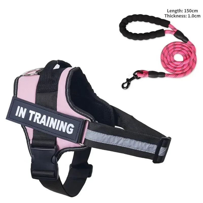 Dog collar Harness ID Custom Patch,Reflective Breathable No Pull Vest For Small Bag Dog，Dog Harness for puppy,Walk Dog Supplies