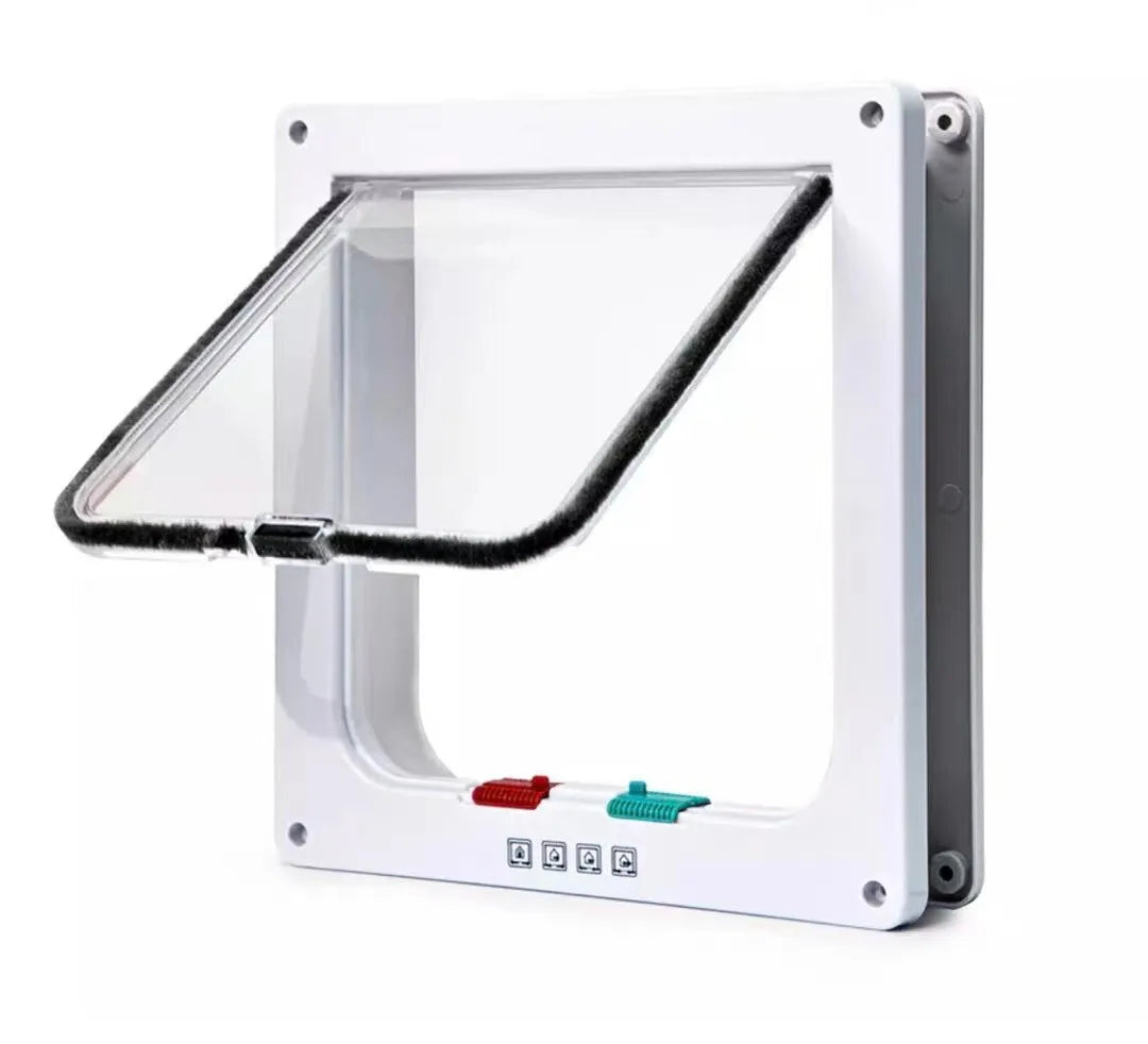 【Pet Essential】2-Way Entry Pet Door | Durable Acrylic & Mesh Panel | For Doors/Windows/Kennels | Easy Installation